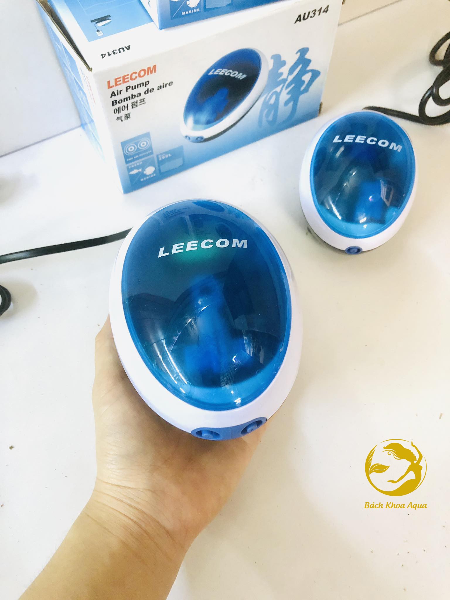 Máy sủi Leecom 1 vòi - 2 vòi cho bể cá
